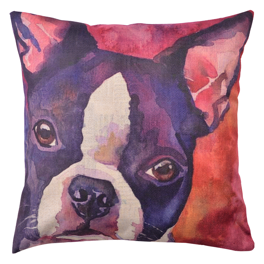 Housse de coussin Rouge, Violet, Blanc 43x43 cm