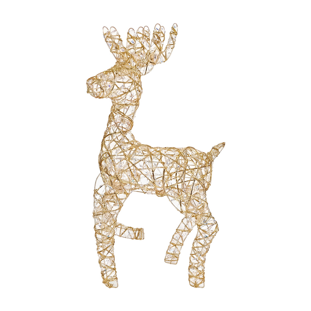 Decoratie rendier met LED 38x25x76 cm / 3xAA