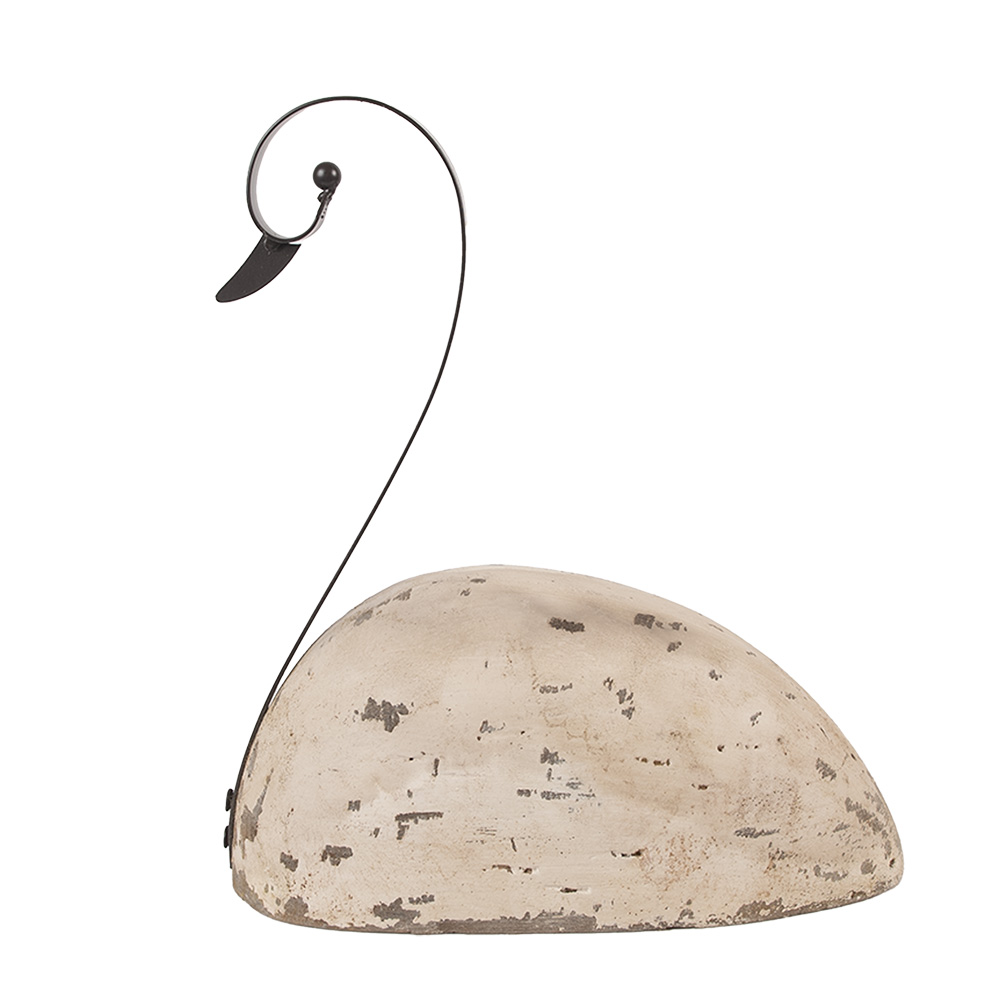 Decorativa Cigno Bianco Marrone 25x11x27 cm
