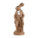 Décoration Lapin Marron Blanc 15x9x40 cm