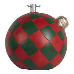 [6MG0118] Supporto per l'albero di Natale Rosso Verde 42x42x43 cm