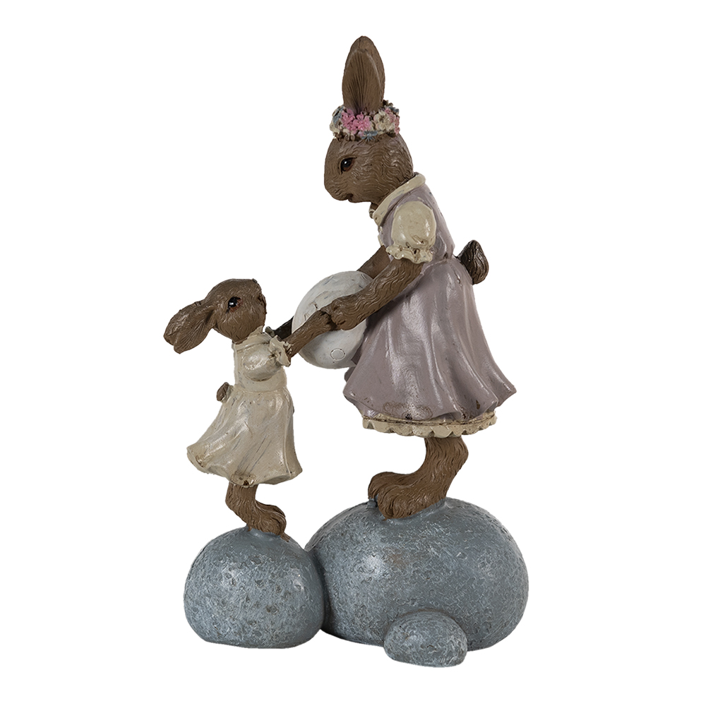 Decoratie konijnen 10x6x17 cm