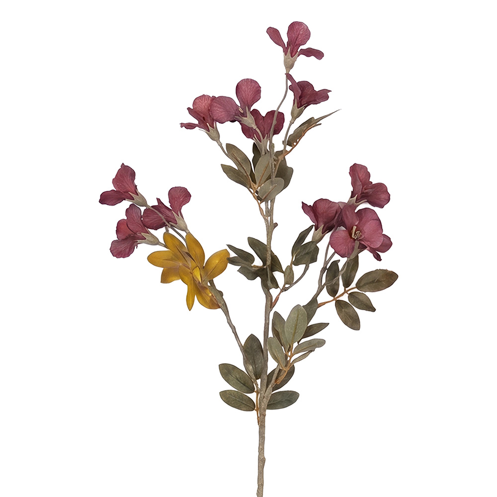 Decoratie tak met bloemen 100 cm