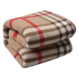 [KT060.151] Plaid Beige Rosso 180x200 cm