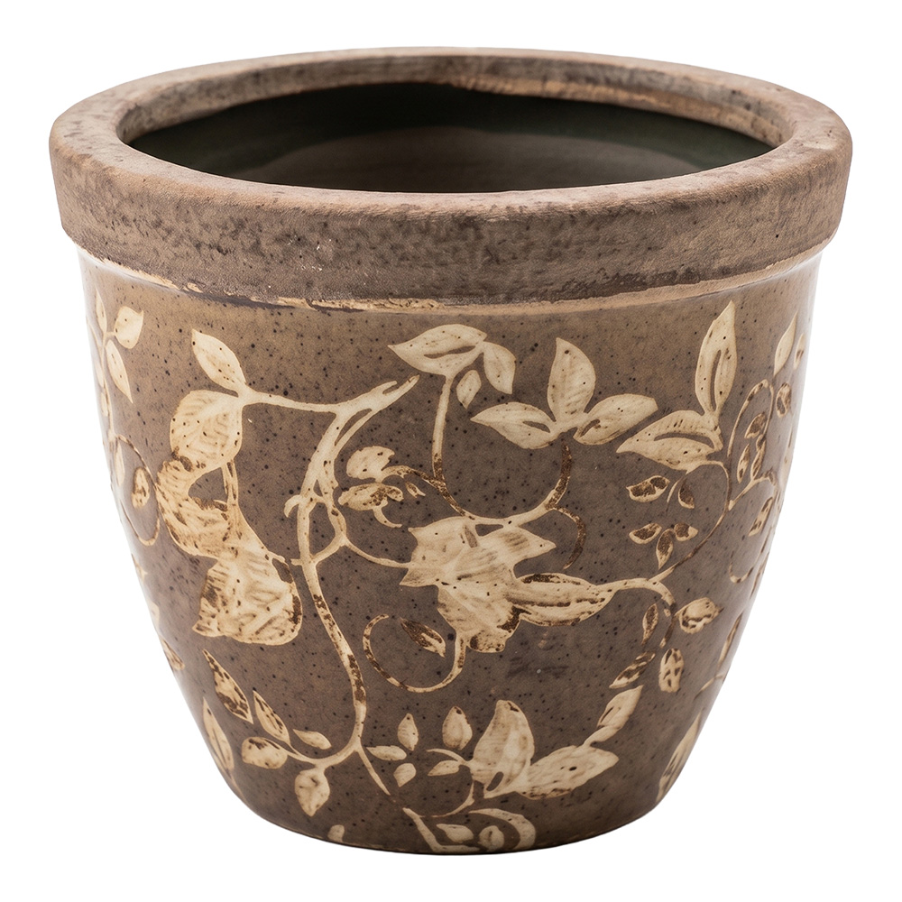 Pot de fleurs d'intérieur Marron Beige Ø 13x11 cm