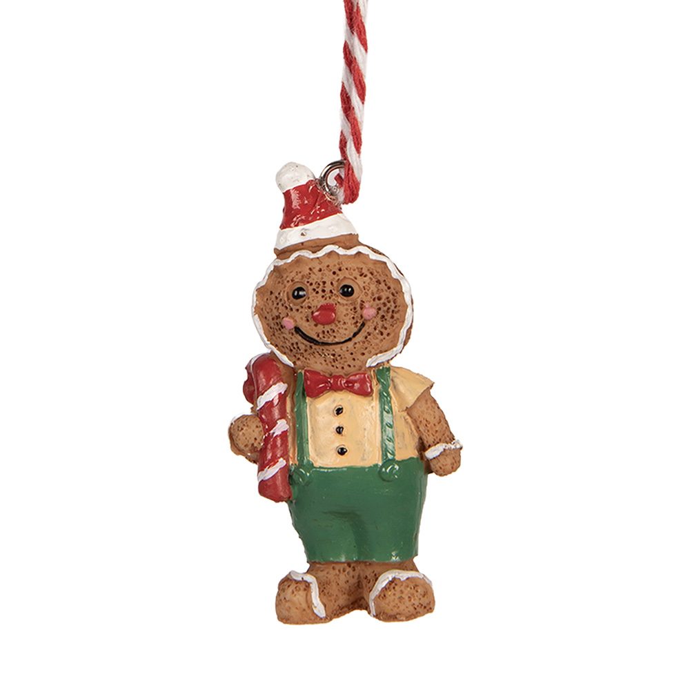 Decoratie hanger peperkoekpop 3x1x6 cm