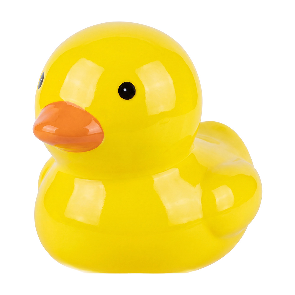 Spardose Ente Gelb Orange 12x10x11 cm