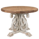 Dining Table Round Brown Ø 120x85 cm