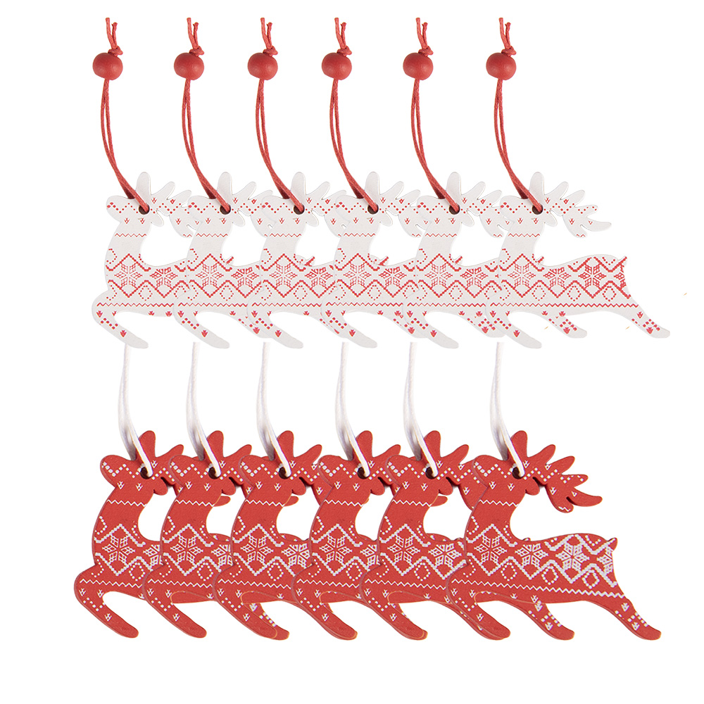 Decoratie hanger rendier 13x13x1 cm (12)