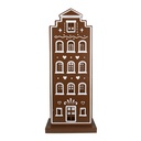 Dekoration Haus mit LED Braun Weiß 31x16x75 cm / 3xAA
