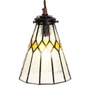 Suspension Tiffany Blanc, Jaune Ø 15x115 cm E14/max 1x40W