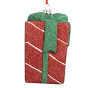Decoration pendant Gift box Red Green 8x8x11 cm