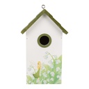 Birdhouse White Green 15x10x22 cm