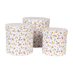 [66007] Hoedendoos (3) Ø 19x19 / Ø 17x17 / Ø 15x15 cm