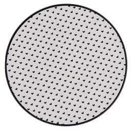 [LBS85] Plaque de fond Blanc, Noir Ø 33x1 cm