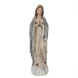 [6PR3894] Statua Decorativa Maria Grigio 11x8x35 cm