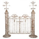 Decorative gate White Brown 164x40x172 cm