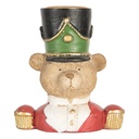 Kerzenständer Bär Braun Rot 9x6x10 cm