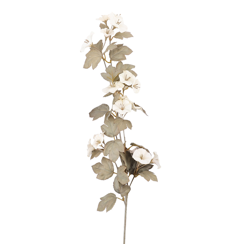 Branche décorative avec fleurs Blanc 113 cm
