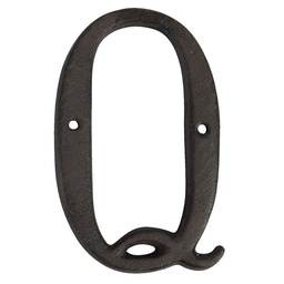 [6Y0840-Q] Lettera Q Marrone 8x1x13 cm