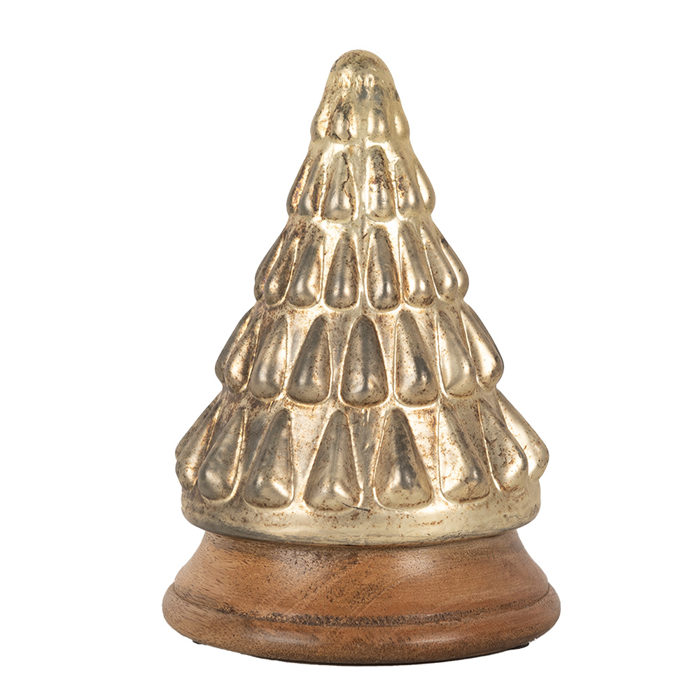 Weihnachtsdeko Weihnachtsbaum Goldfarbig Ø 13x19 cm