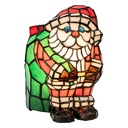 Tiffany Tischlampe Weihnachtsmann Rot Weiß 17x11x22 cm E14/max 1x15W