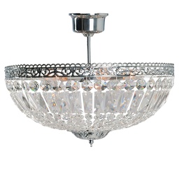 [5LL-CR97] Plafonnier Cristal Transparent Ø 47x38 cm E14/max 6x40W