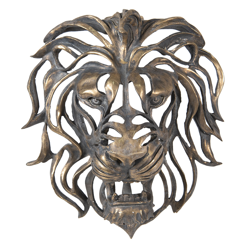 Decoration Statue Lion Brown 42x23x46 cm