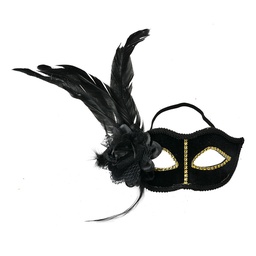 [66189] Masque Noir Couleur or 22x9x21 cm