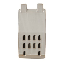[6CE1591M] Decoratie huisje met LED 8x6x15 cm