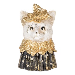 [6PR5076] Image de décoration Chat Blanc Noir 12x10x18 cm