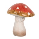 Decoration Mushroom Red White 13x13x15 cm