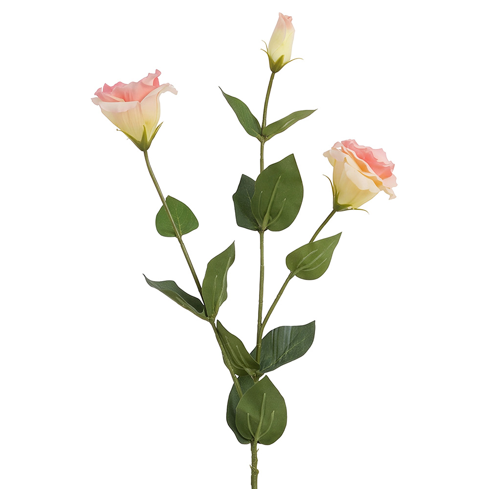 Deko Ast mit Blumen Rosa Grün 72 cm