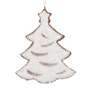 Ciondolo di decorazione albero di Natale Bianco Marrone 9x1x10 cm