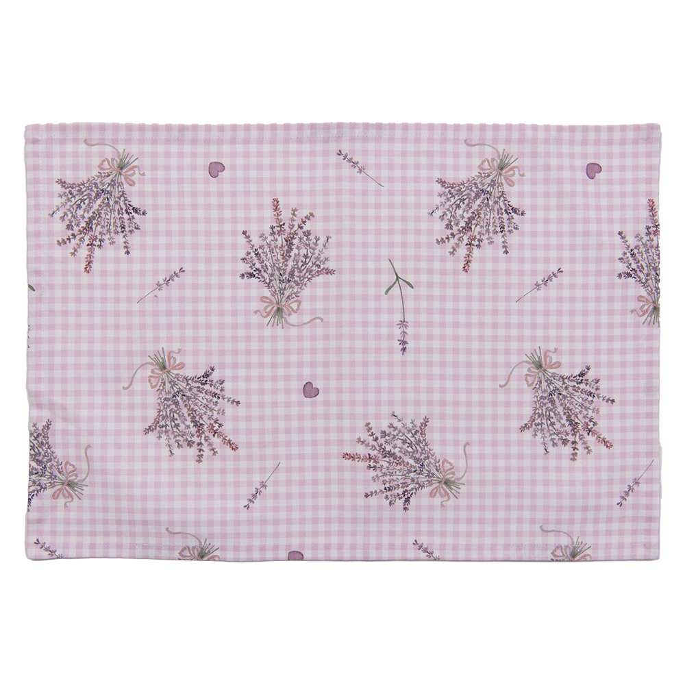 Sets de table (lot de 6) Violet, Blanc 48x33 cm