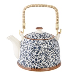 [6CETE0005] Teiera con infusore Blu 18x14x12 cm / 700 ml
