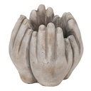 Blumentopf für Innen Beige, Grau 15x15x17 cm