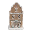 Decoration house with LED Brown Pink 12x9x20 cm / 3xAAA