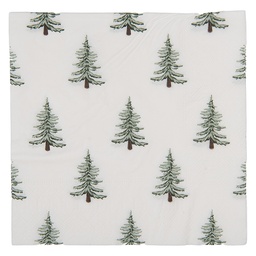 [73151] Serviettes en papier Blanc Vert 33x33 cm (20)