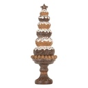 Christmas Decoration Christmas Tree Brown White Ø 11x33 cm