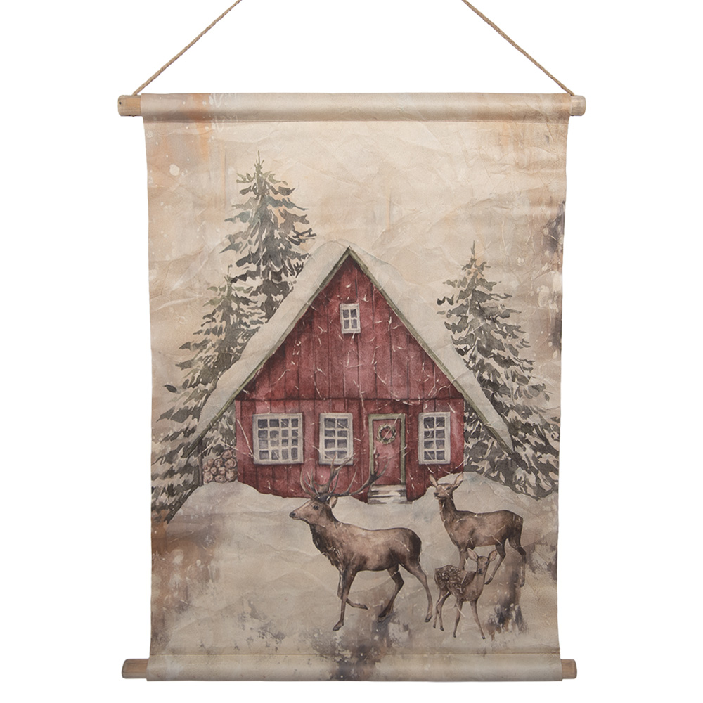 Wandkaart Kerst 55x3x75 cm