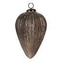 Boule de Noël Gris Ø 14x19 cm