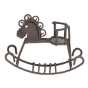 Deko Schaukelpferd Braun 9x3x6 cm