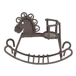 [6Y5523] Deko Schaukelpferd Braun 9x3x6 cm