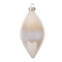 Boule de Noël Beige Ø 7x13 cm