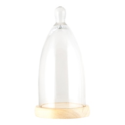 [6GL3007] Cloche en Verre Transparent Ø 14x29 cm