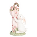 Image de décoration Lapin Blanc Rose 9x7x15 cm