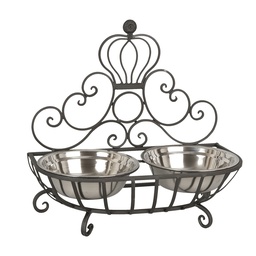 [6Y1404] Dieren voerbak 36x18x19 cm / 2x500 ml