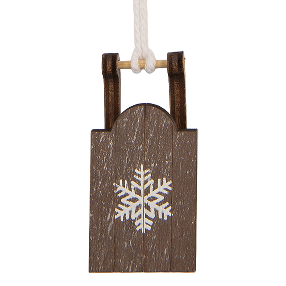 Decoratie hanger slee 3x2x6 cm