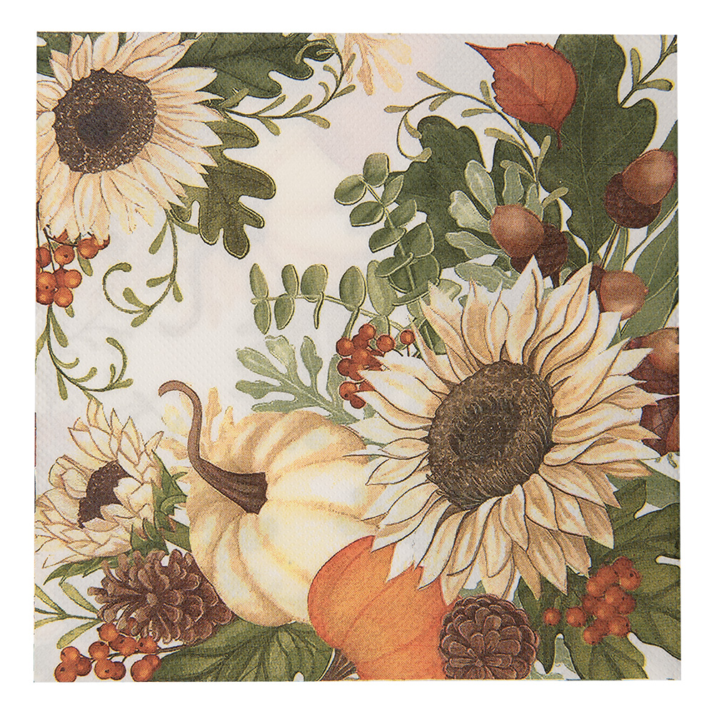 Serviettes en papier Blanc Beige 33x33 cm (20)